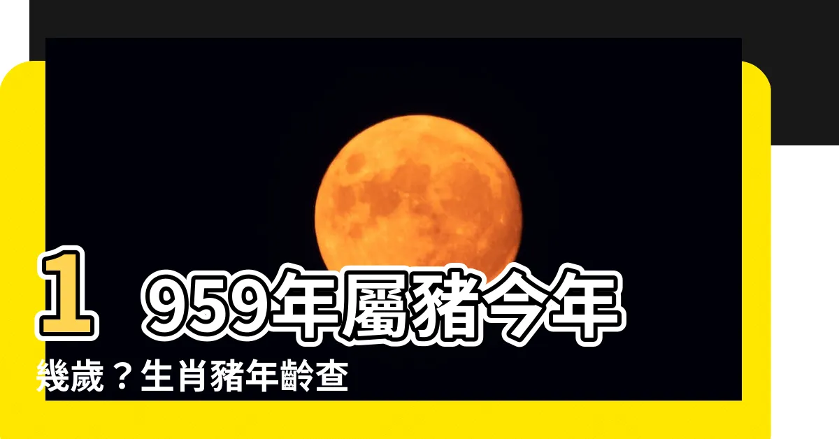 【1959年生肖幾歲】1959年屬豬今年幾歲？生肖豬年齡查詢