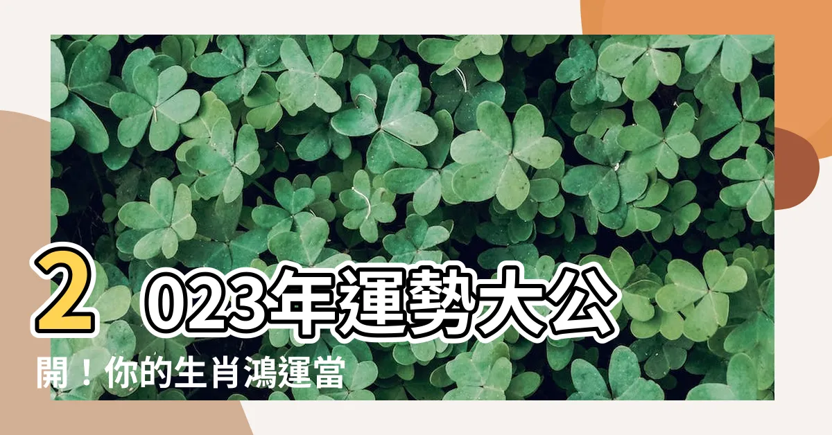 【2023年屬性】2023年運勢大公開！你的生肖鴻運當頭了嗎？
