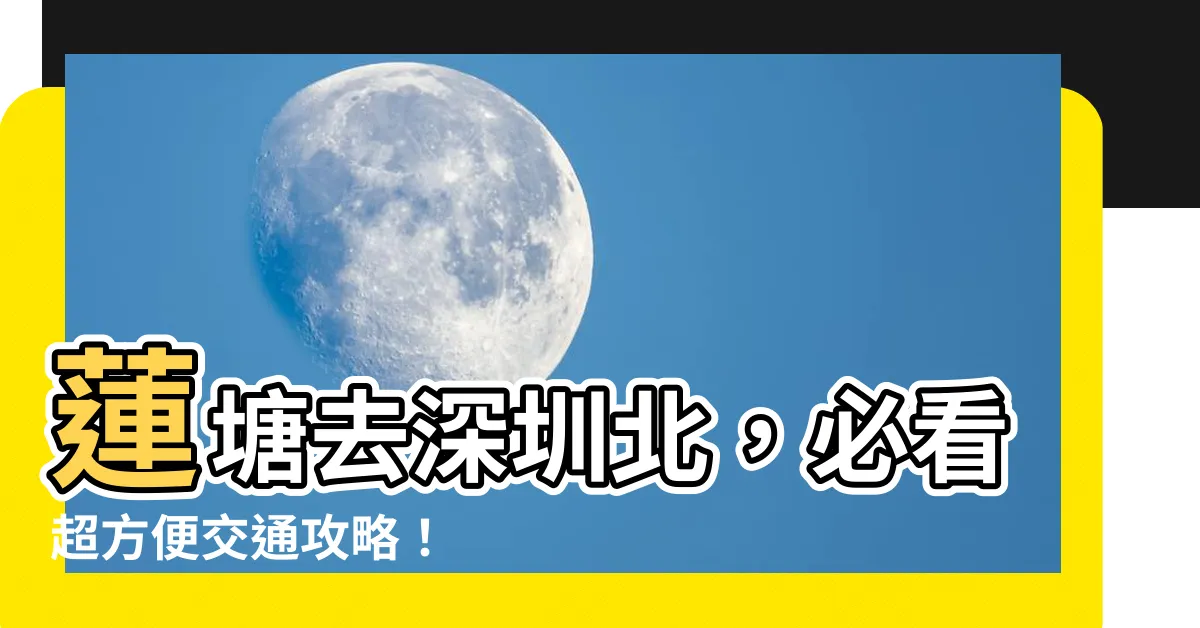 【蓮塘去深圳北】蓮塘去深圳北，必看超方便交通攻略！
