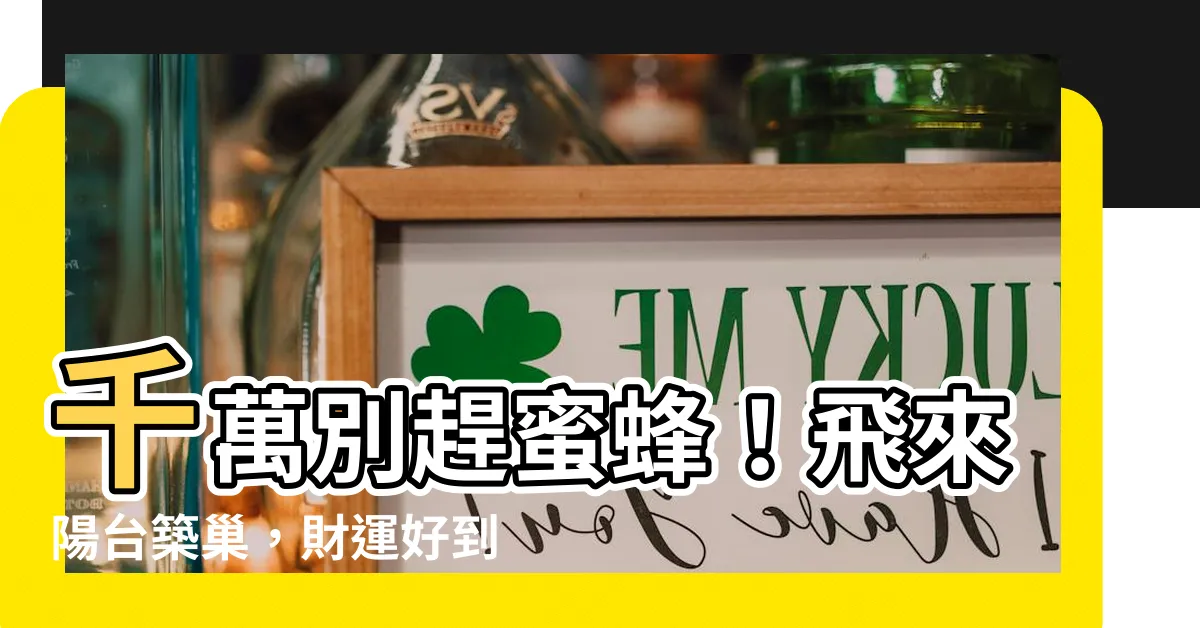 【蜜蜂來陽台築巢】千萬別趕蜜蜂！飛來陽台築巢，財運好到擋不住！