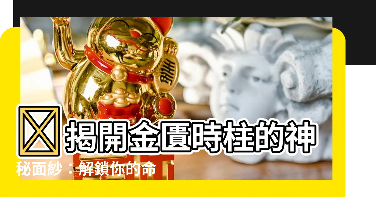 【金匱時柱】✨揭開金匱時柱的神秘面紗：解鎖你的命運密碼✨