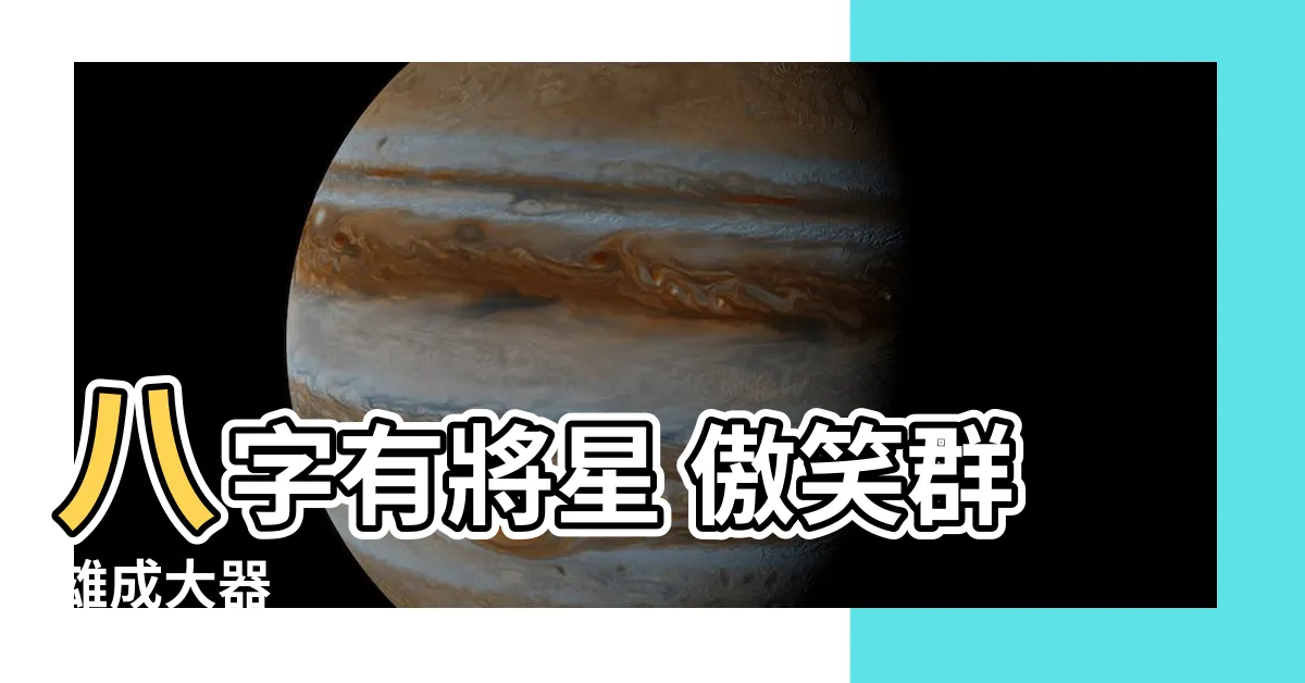 【八字有將星】八字有將星 傲笑羣雄成大器