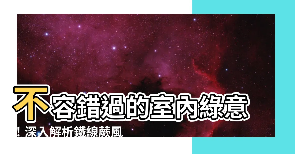 【鐵線蕨風水】不容錯過的室內綠意！深入解析鐵線蕨風水奧秘