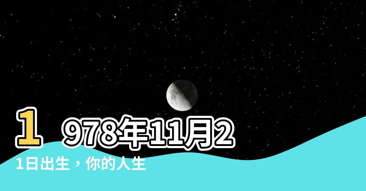 【1978年11月21日】1978年11月21日出生，你的人生運勢如何？