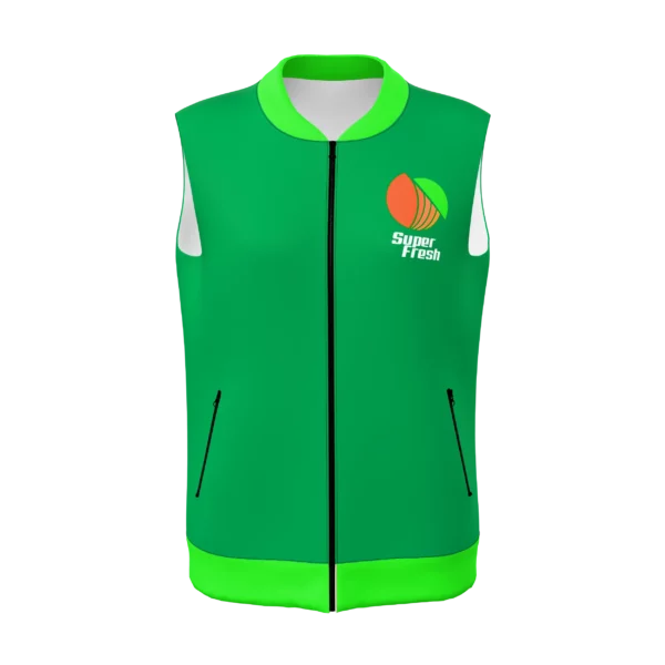 PR330 - WOMEN'S FULL ZIP COLLAR JACKET SLEEVELESS