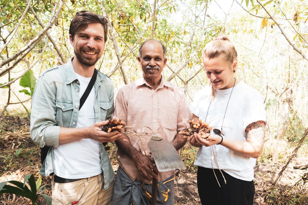 Dierekt vom Feld besucht Produzenten in Indien