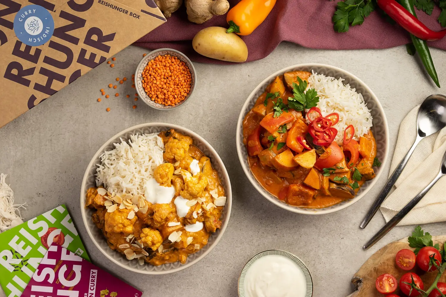 Reishunger indische Curry Box Geschenk nachhaltig