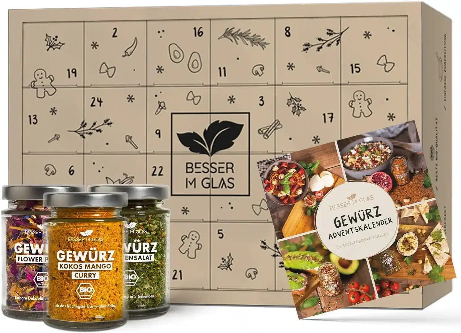 Besser im Glas Bio Gewürz Adventskalender vegan