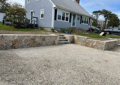 retaining wall and steps