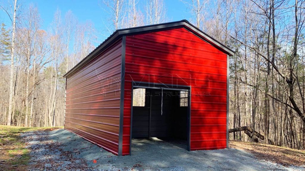 18x30 Vertical Roof Style Metal Building