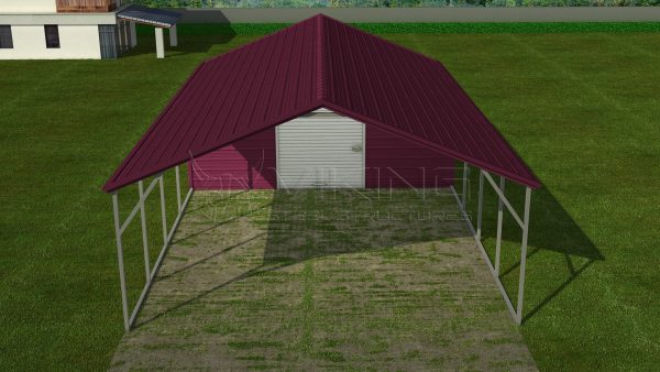 18x31 Carport With Storage Shed