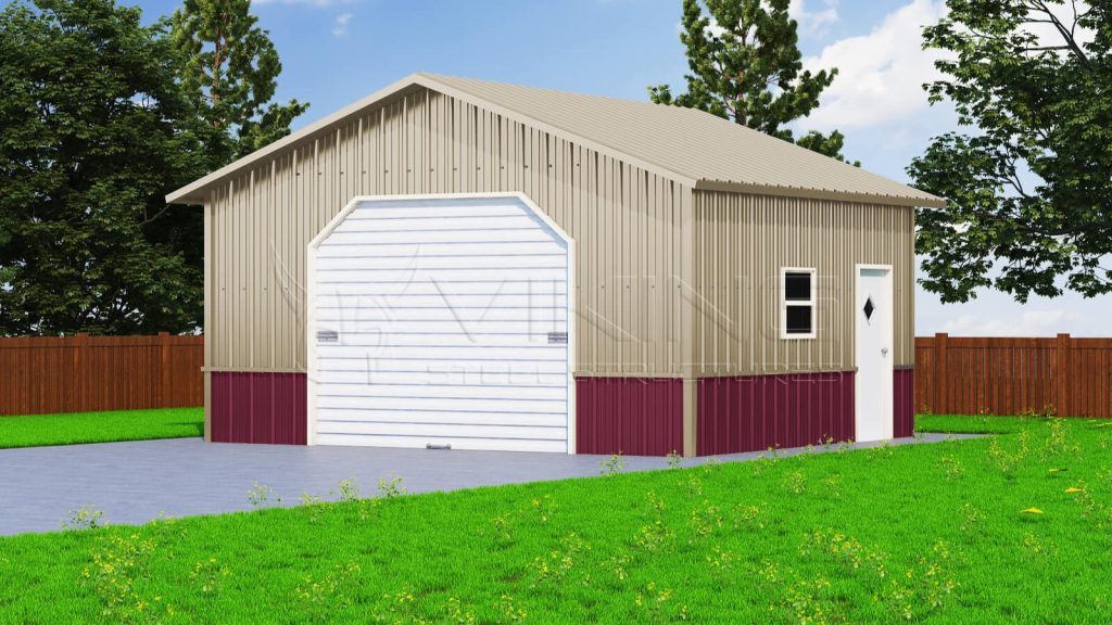 20x21 Vertical Roof Garage | Buy 20x21 Steel Garage