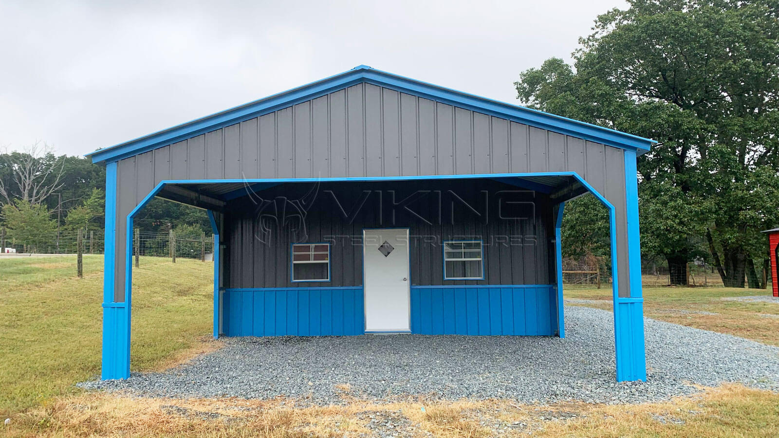 22' x 30' x 9' Utility Carport Front View