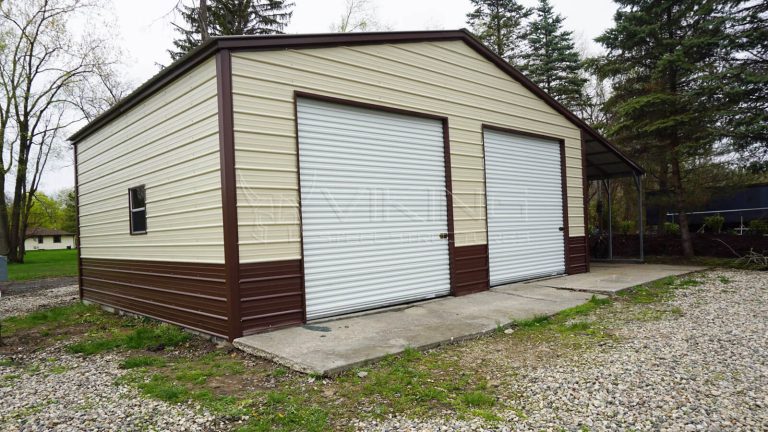 24x26 Box Eave Metal Garage - American Metal Buildings