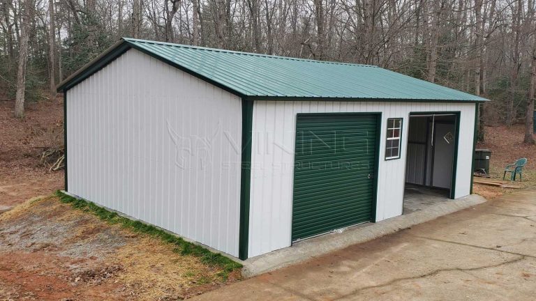 24x30x09 All Vertical Metal Garage