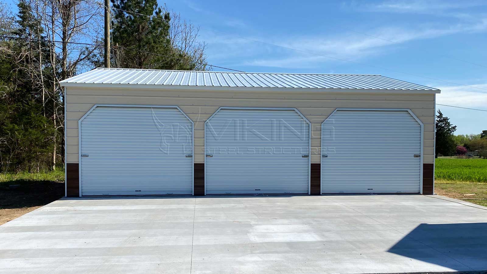 24' x 35' x 9' Vertical Style Metal Building Front View