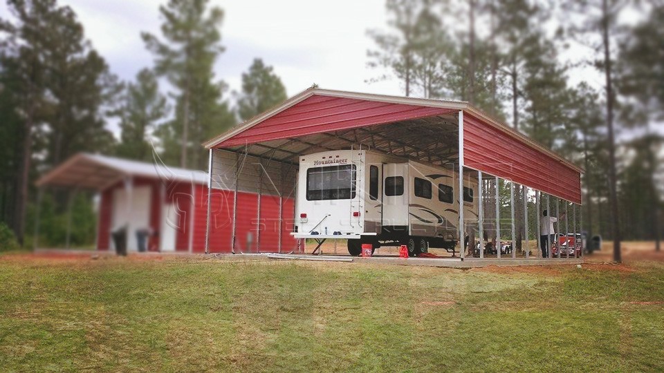 24x41x10 Vertical Roof Metal Carport