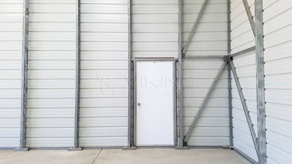 24x41x15 Enclosed Metal Garage Workshop