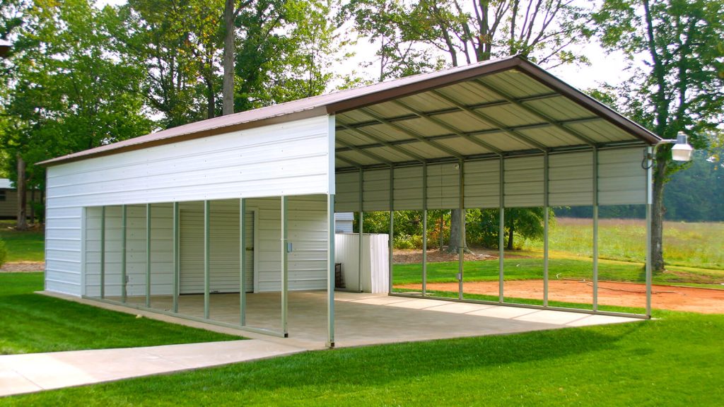 24x26x10 Vertical Roof Metal Carport