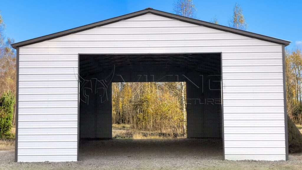 24x50x14 Enclosed Metal Garage