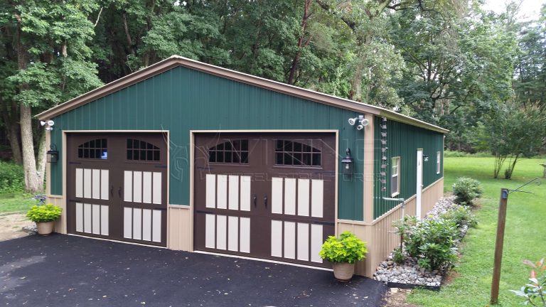 26x40x9 Two Tone Vertical Metal Garage