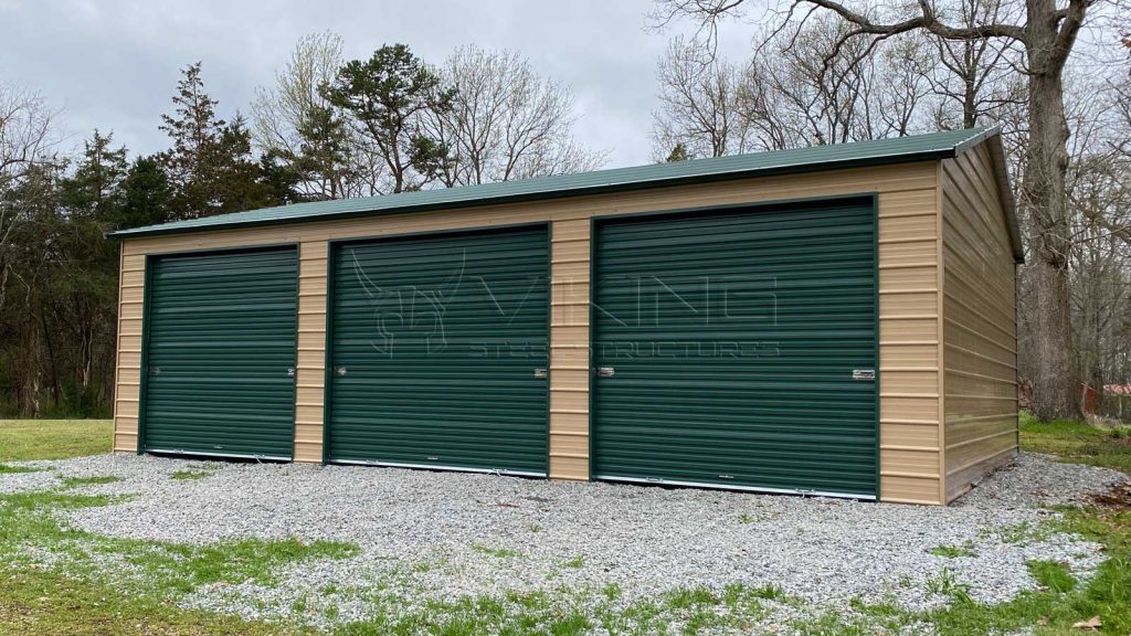 26x36 Fully Enclosed Metal Garage