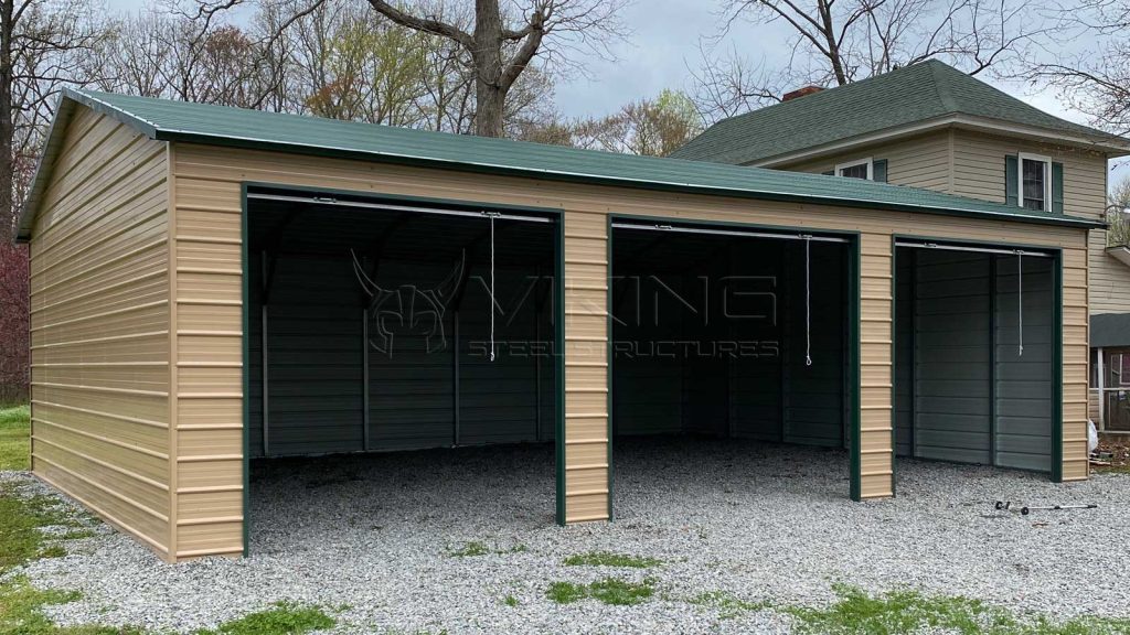 26x36 Fully Enclosed Metal Garage