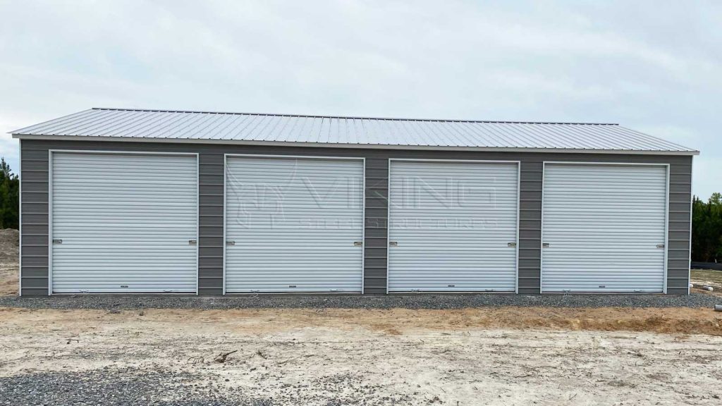 26x40 Four Car Side Entry Metal Garage