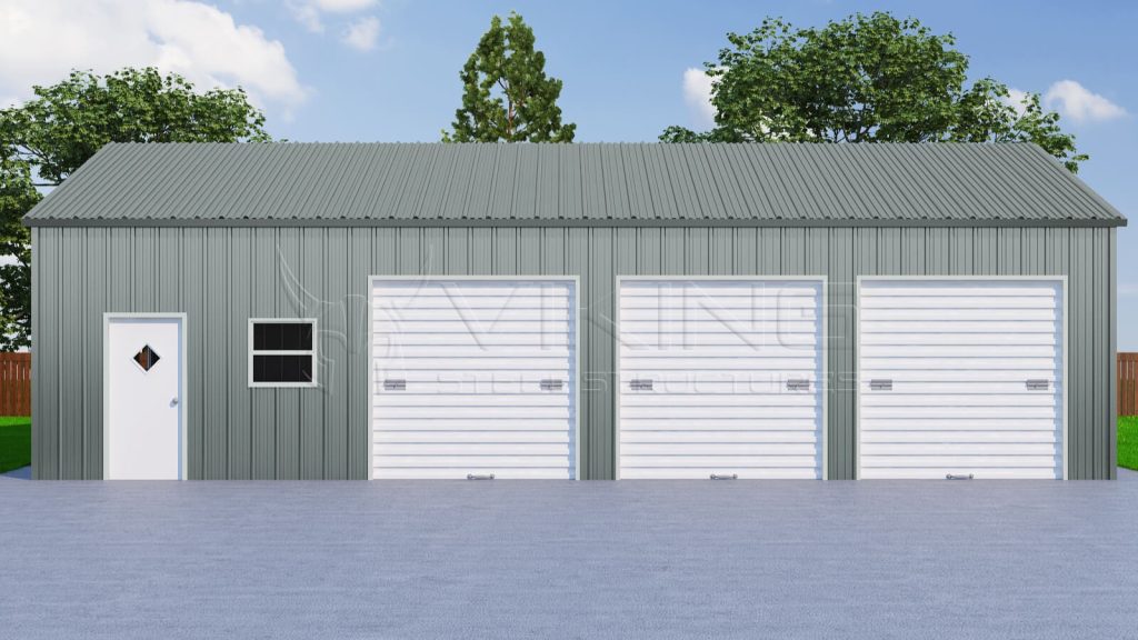 3-Car Metal Building Garage to house cars, boats and farm equipment