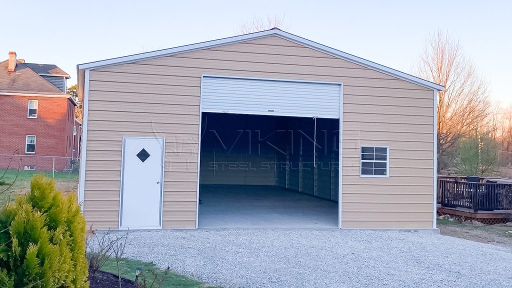 30x40x12 Enclosed Metal Garage