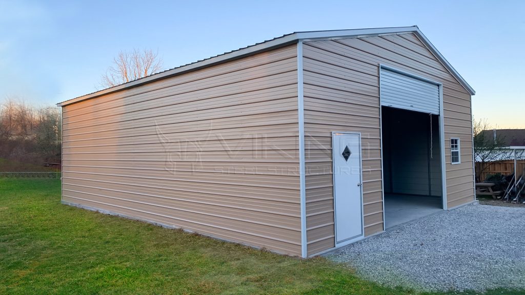 30x40x12 Enclosed Metal Garage