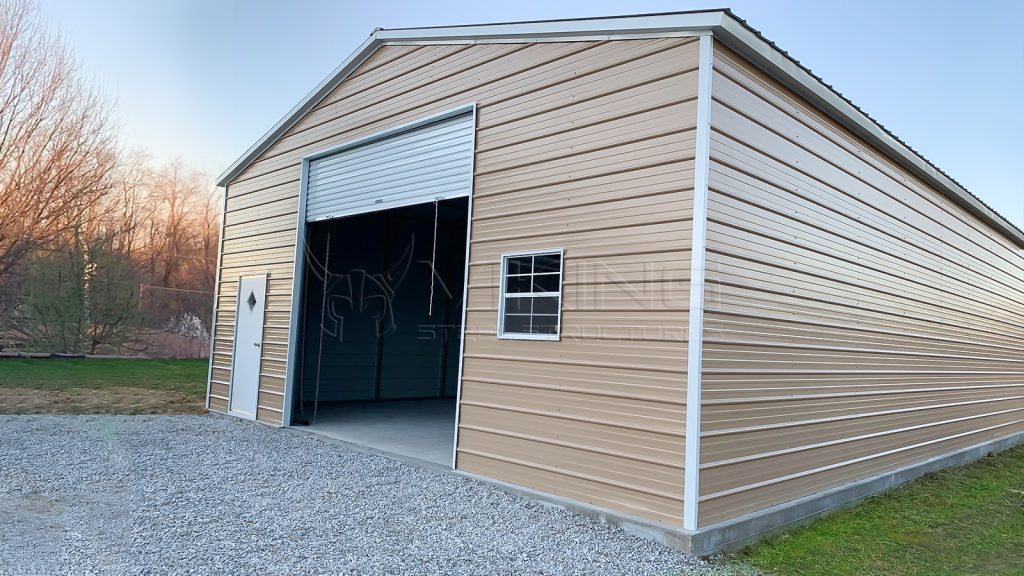 30x40x12 Enclosed Metal Garage