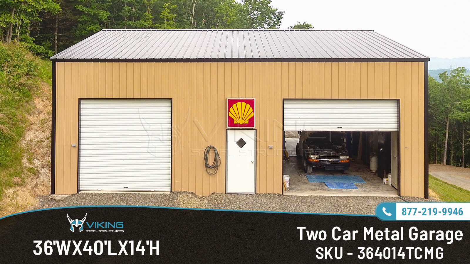 36X40X14-two-car-metal-garage