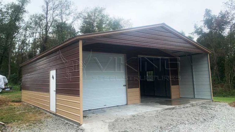 30x40x10 Metal Garage with Porch