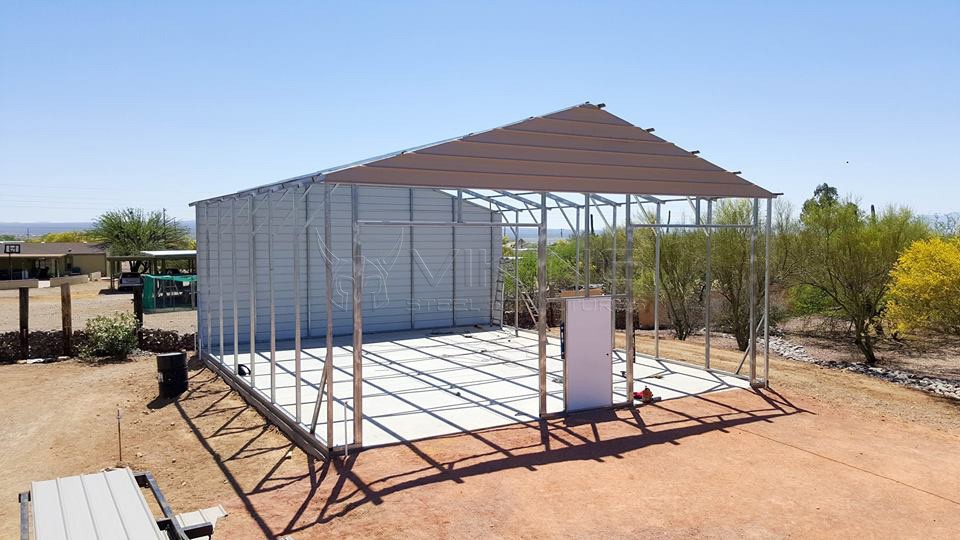 30x36x12 Vertical Roof Metal Garage