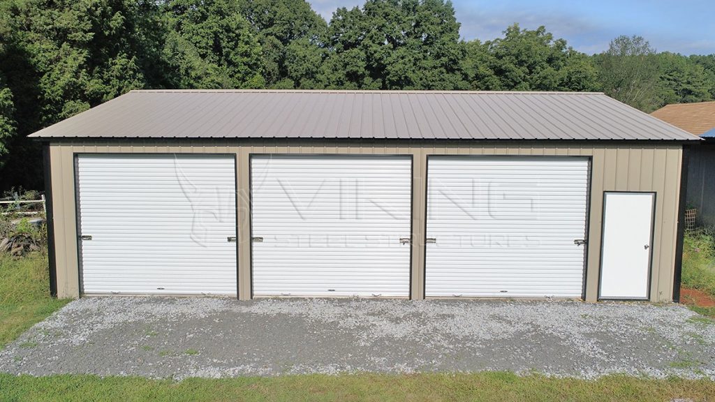 30x40 All Vertical Enclosed Steel Garage