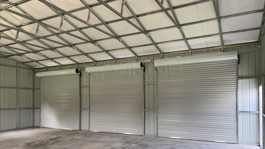 30'Wx70'Lx12'H Side Entry Steel Garage