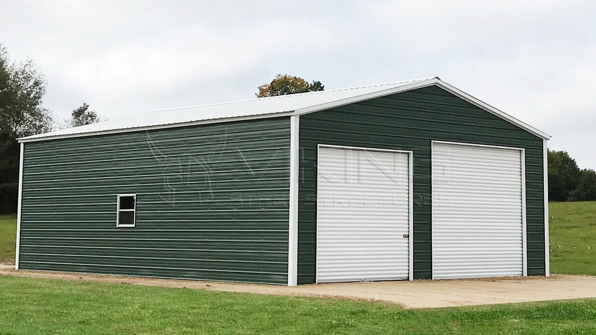 30x40x12-enclosed-workshop-building-front