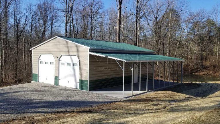 30x40x12 Fully Enclosed Metal Garage Building