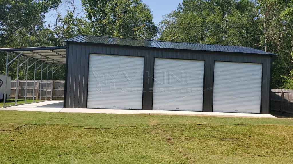 30x40x12 Metal Garage with Lean To