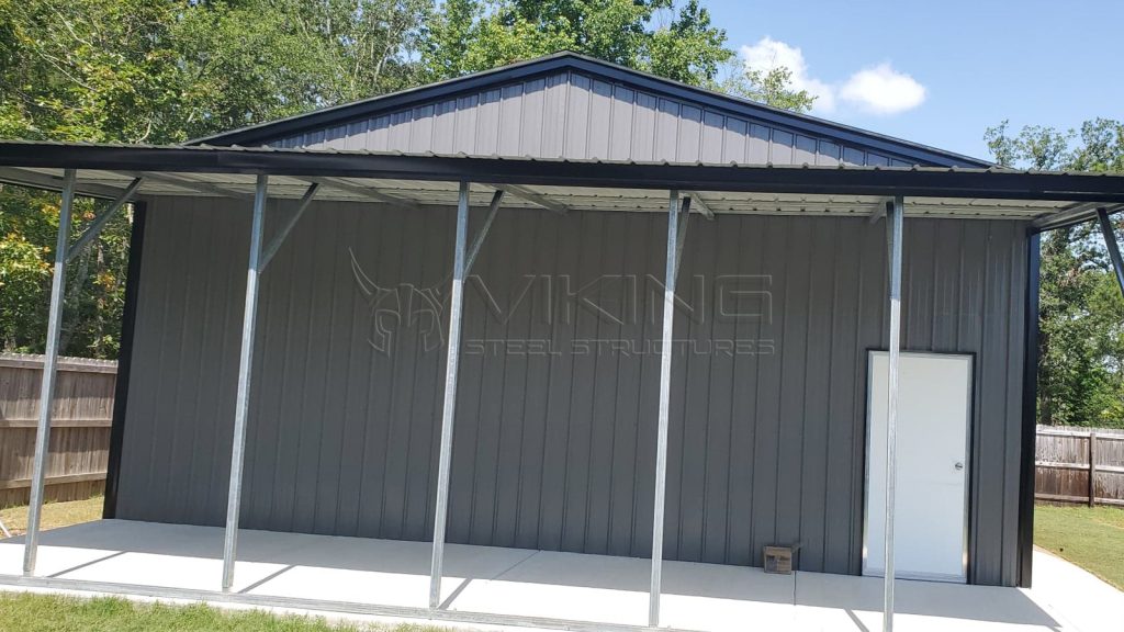 30x40x12 Metal Garage with Lean To