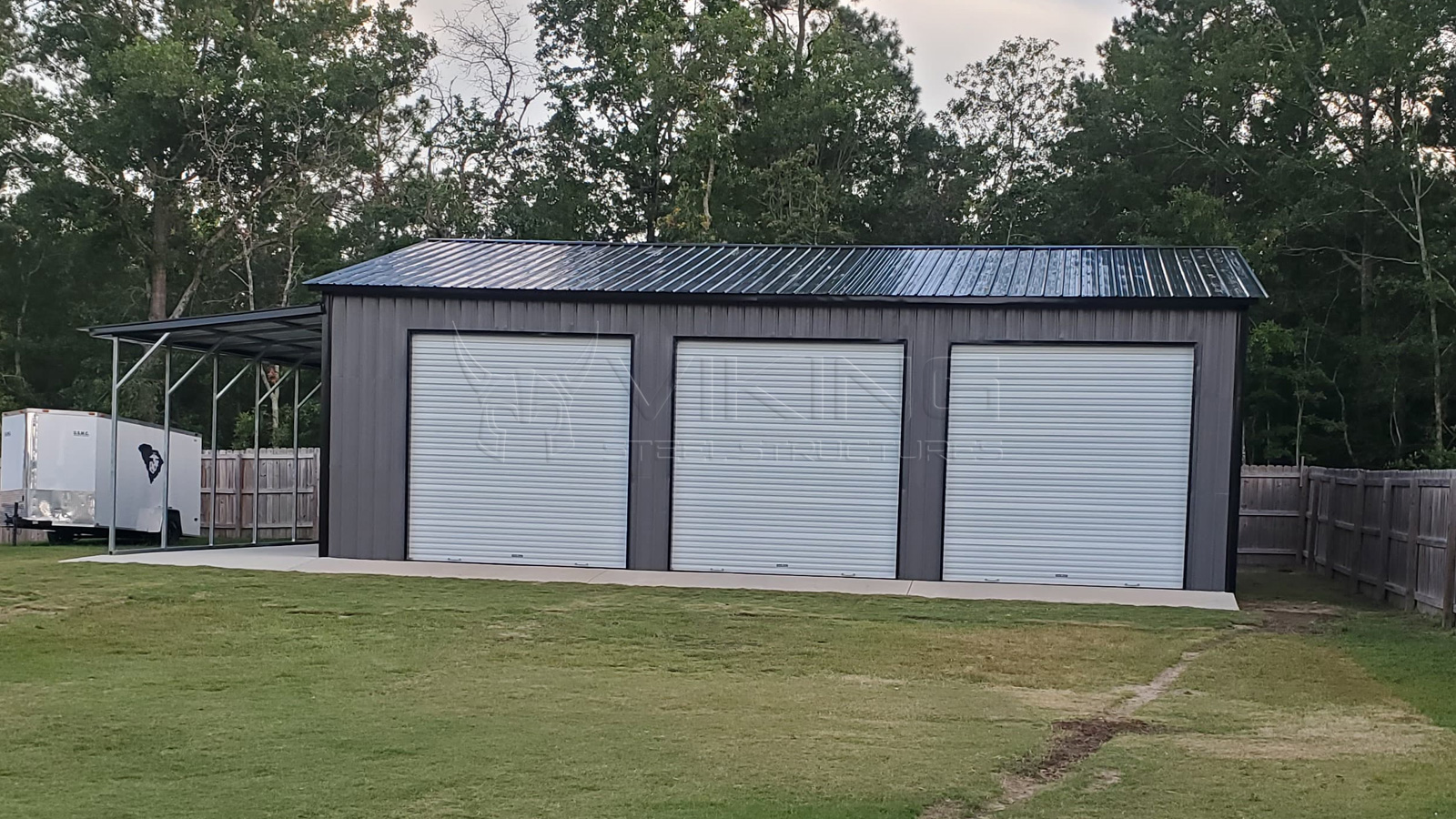 30x40x12 Metal Garage with Lean To