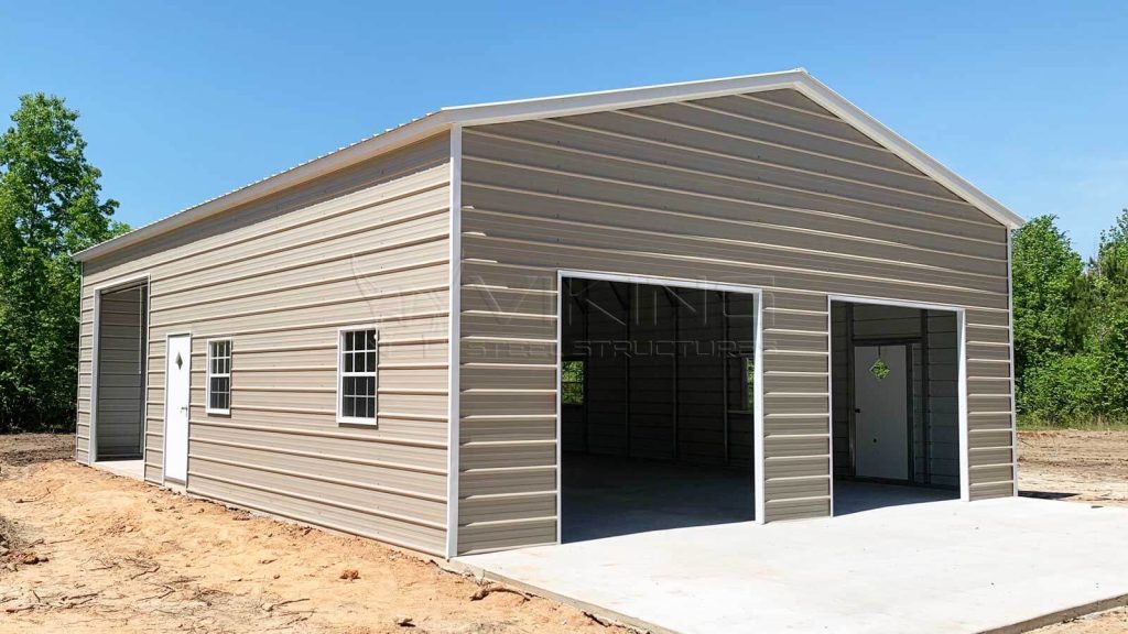 30x40x12 Two Car Metal Garage