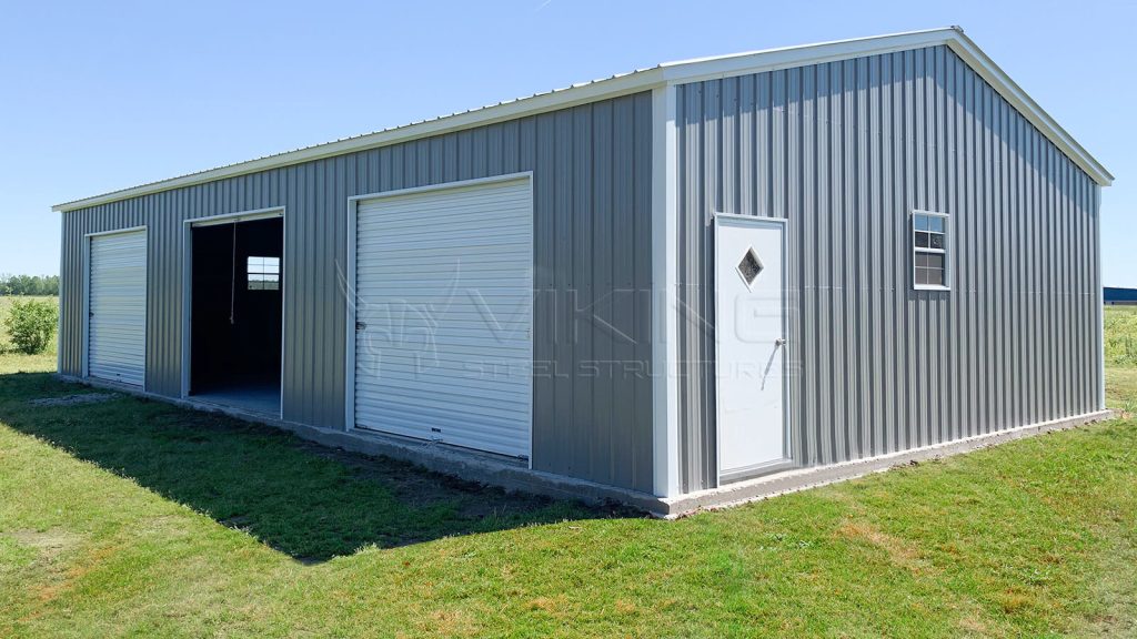 30x50x10 Three Car Metal Garage