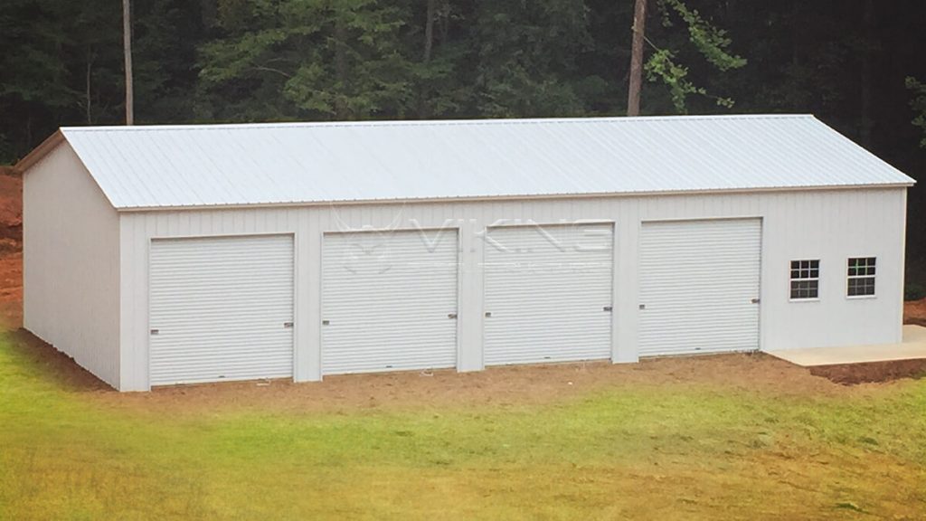 30x60 Fully Enclosed Vertical Metal Garage