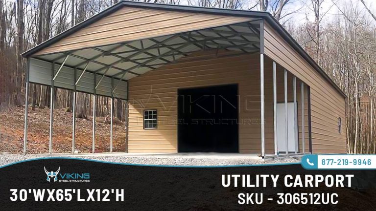 Utility Carport – 30x65x12