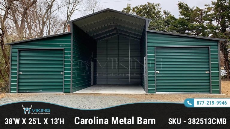 38x25x13 Carolina Metal Barn