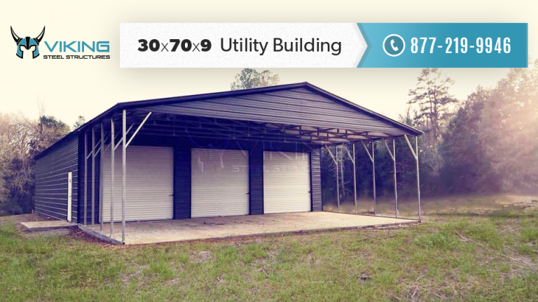 30x70x9 Utility Metal Building