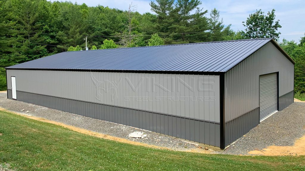 40x72x10 Two Tone Clear Span Metal Building