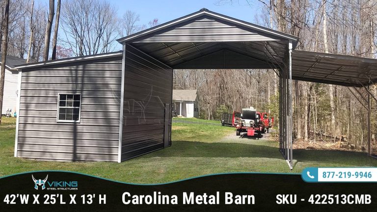 42Wx25Lx13H Carolina Metal Barn